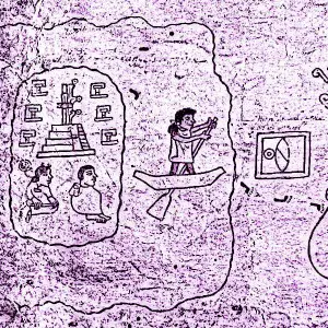 Detail of first page from the Aztec Boturini Codex Aztlan_codex_boturini