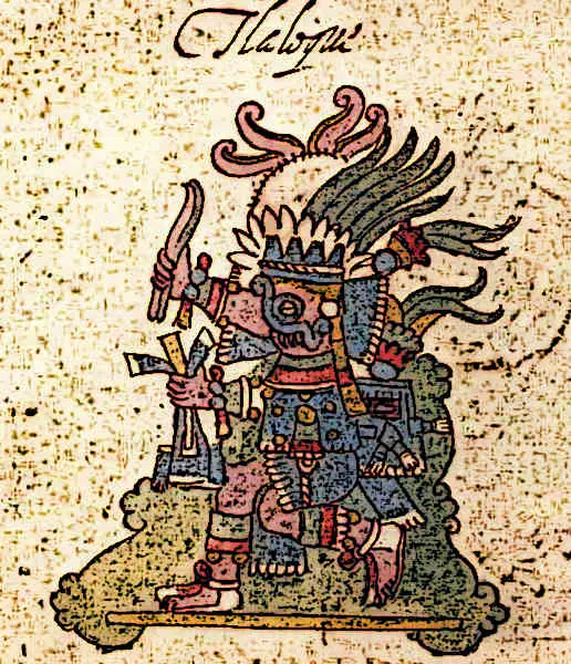 Tlaloc The Aztec Water God was used in many Aztec Illustrations