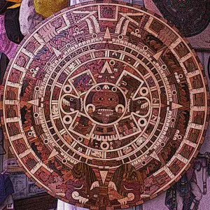 Wooden-Aztec-Sun-Stone