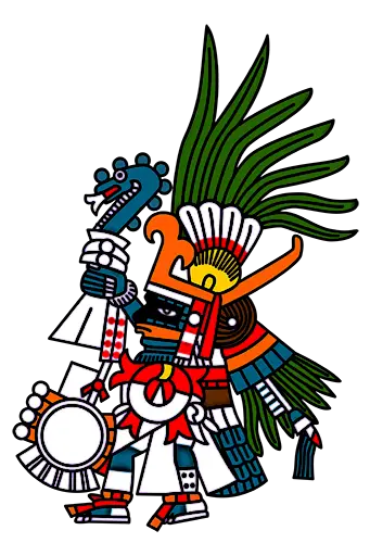 Aztec Humming Bird God Huitzilopochtli Illustration Picture